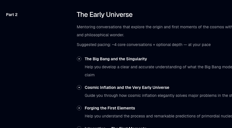 SageVox curriculum sessions — guided conversations at your pace.